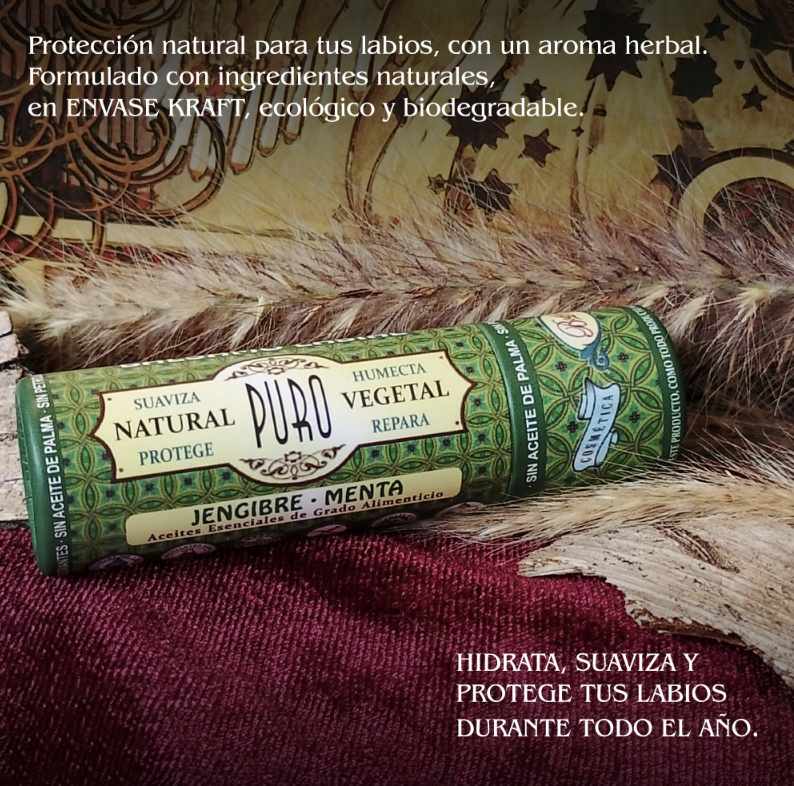 Bálsamo Labial Jengibre Menta Caléndula 